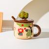 Apple Tree Girl Ceramic Vintage High Value With Lid Spoon Office Water Cup Coffee Cup Breakfast Cup