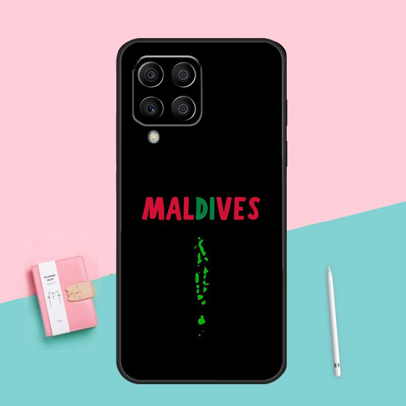 Maldives Map For Samsung Galaxy M12 M16 M34 M11 M35 M21 M06 M33 M13 M53 M31 M55 M15 M14 M54 M32 M52 Case