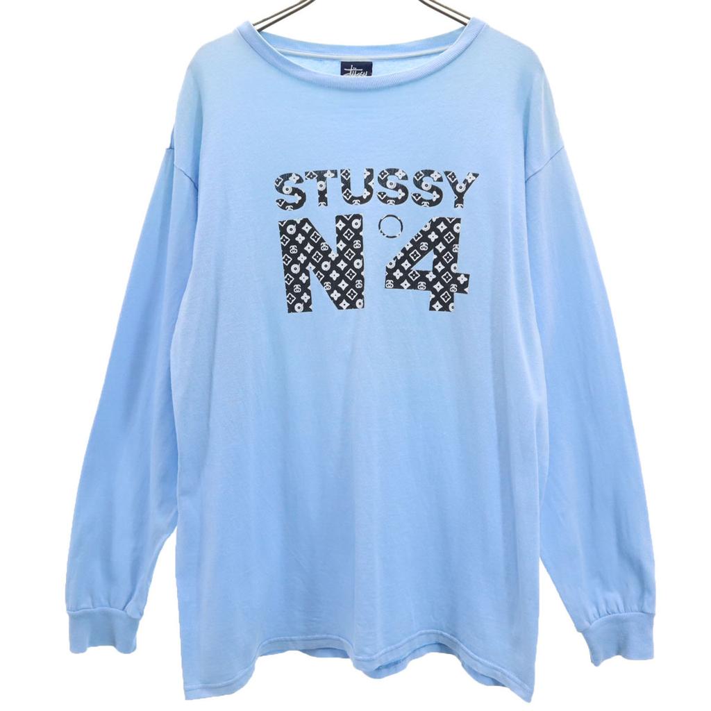 Stussy 90s Made In USA Old Long Sleeve T-shirt L Light Blue Ron T Men's Used