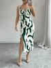 Spring/Summer New Arrivals USA Ins Style Printed Leopard Print Strappy Dress