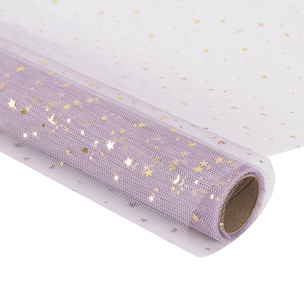 50cm Breite Frischblumen-Verpackungspapier Stern Mond DIY-Strauß-Verpackungspapier Heißprägung Floristen-Verpackungsmaterial