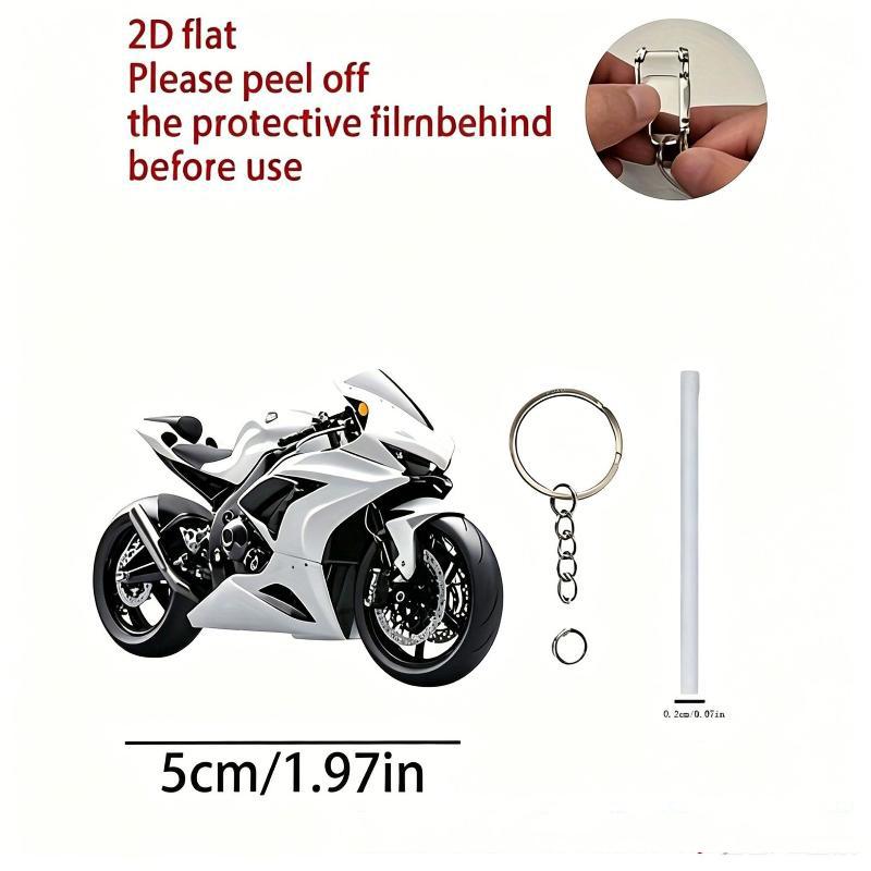 2D Flat Motorcycle Fishing Reel Drum Boots Keychain Lovely Bag Pendant Great Party Favor Gift for Close Friends
