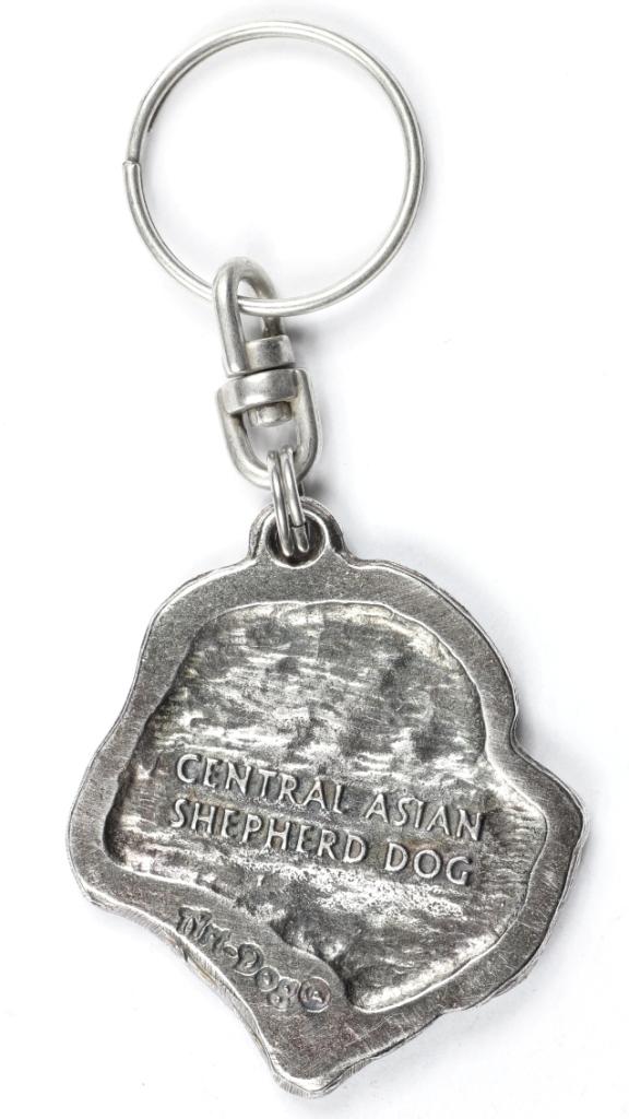 Central Asian Shepherd Dog – Silver-plated pendant with a dog in a decorative box, handbag decoration | Art-Dog