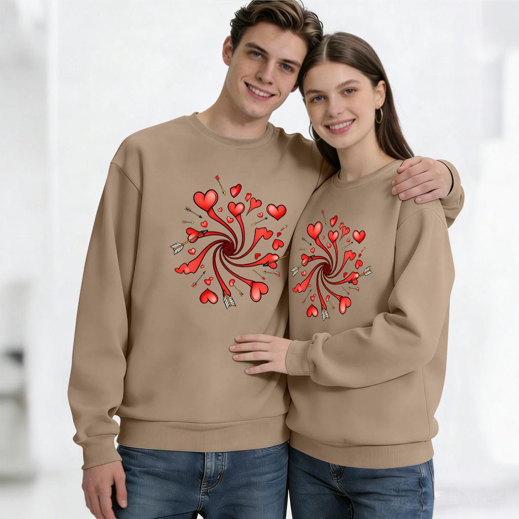 Men's Round Neck Long Sleeve Top, Unisex, Couple Casual Sports Top