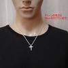 Cross necklace for cross silver silver for men and 100 for made of with width azuki chain men, necklace, necklace, men's necklace, 925, men's, small,