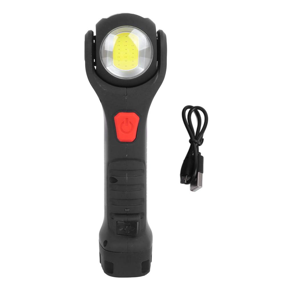 Flashlight 360 Degree Rotatable USB Charging Super Bright Magnetic Handheld Work Light for Outdoor Emergency