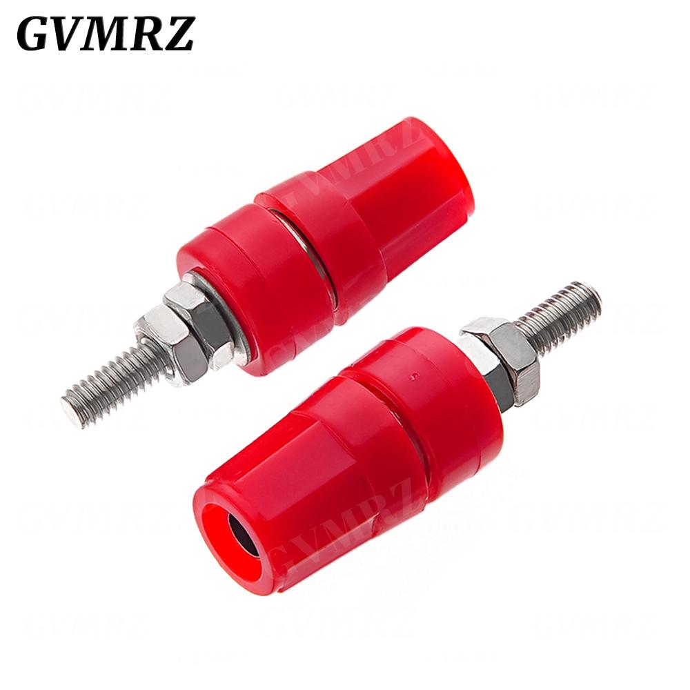 5PCS M4X36 Pure Copper Terminal 4MM Banana Jack Socket 20A Binding Post Banana Plug Connector M4*36 Black Red Blue Green Yellow