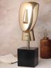 Marble Muse Visage In Gold with Black Marble | 15 x 11 x 47 cm