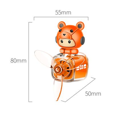 Rotating Fan Helmet Bear Car Air Outlet Air Freshener Vent Clips Perfume Diffuser Fragrance For Removing Odor Long-lasting