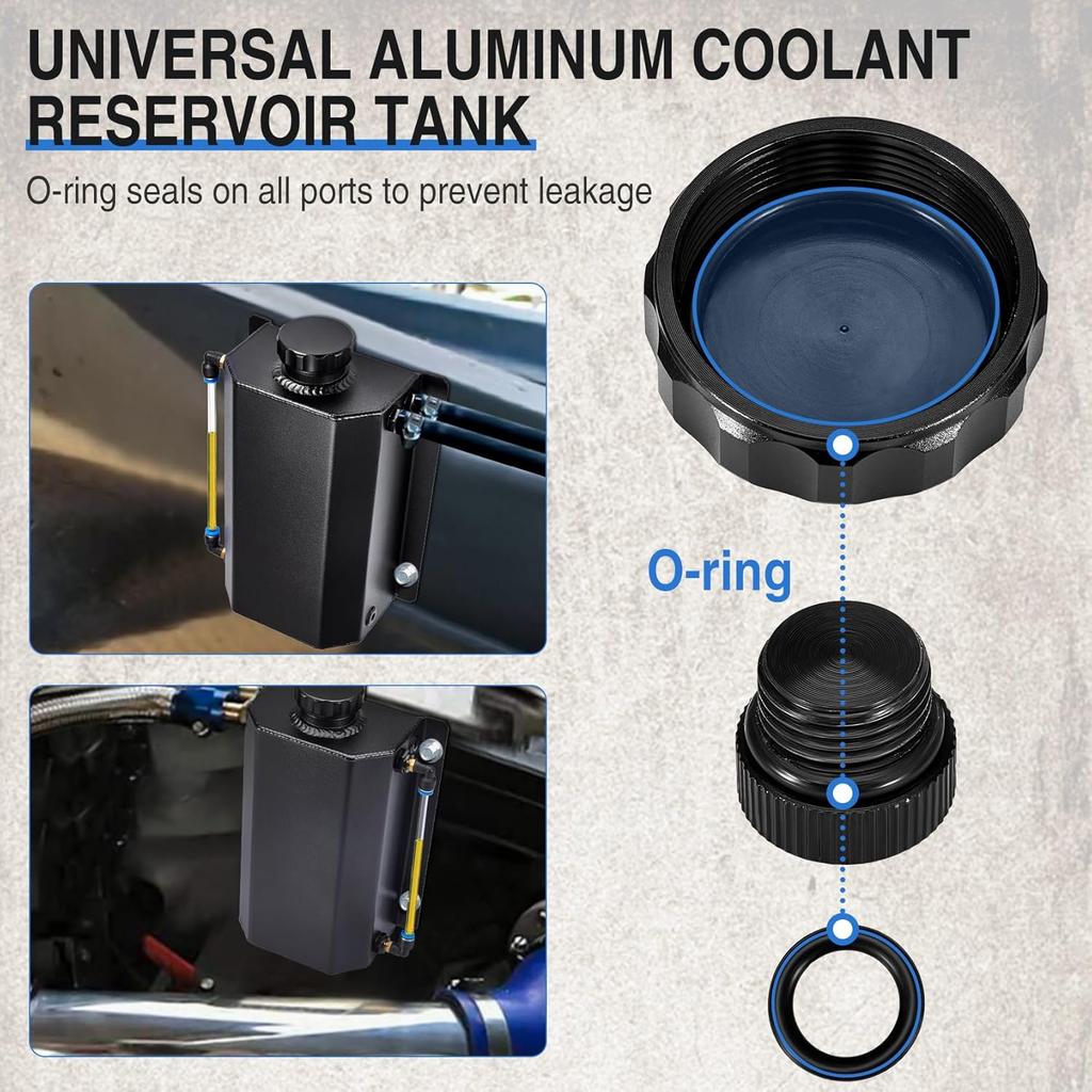 Universal Coolant Overflow Tank,Aluminum Radiator Overflow Tank,Coolant Reservoir Tank,Coolant Radiator Tank,Expansion Tank Recovery Water Tank