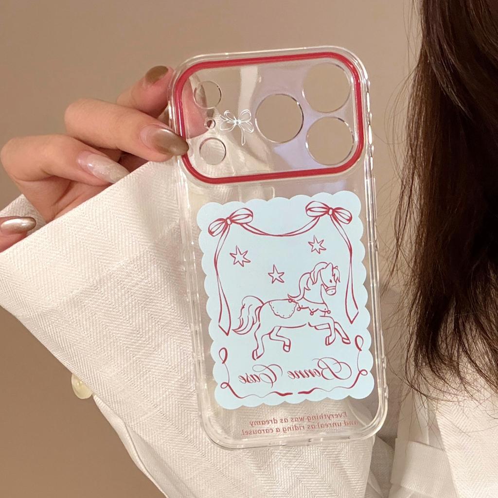 Transparente Pony Ist Geeignet für Apple 17 Handyhülle Iphone17promax Weihnachten Jahr 13 Cartoon Persönlichkeit 15 Weiches Set