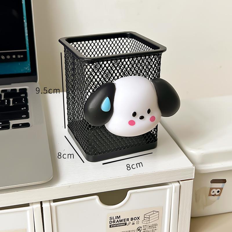 

Железный держатель для ручек Puppy, металлический ящик для хранения канцелярских принадлежностей для детей и девочек, вместительный пенал для ручек