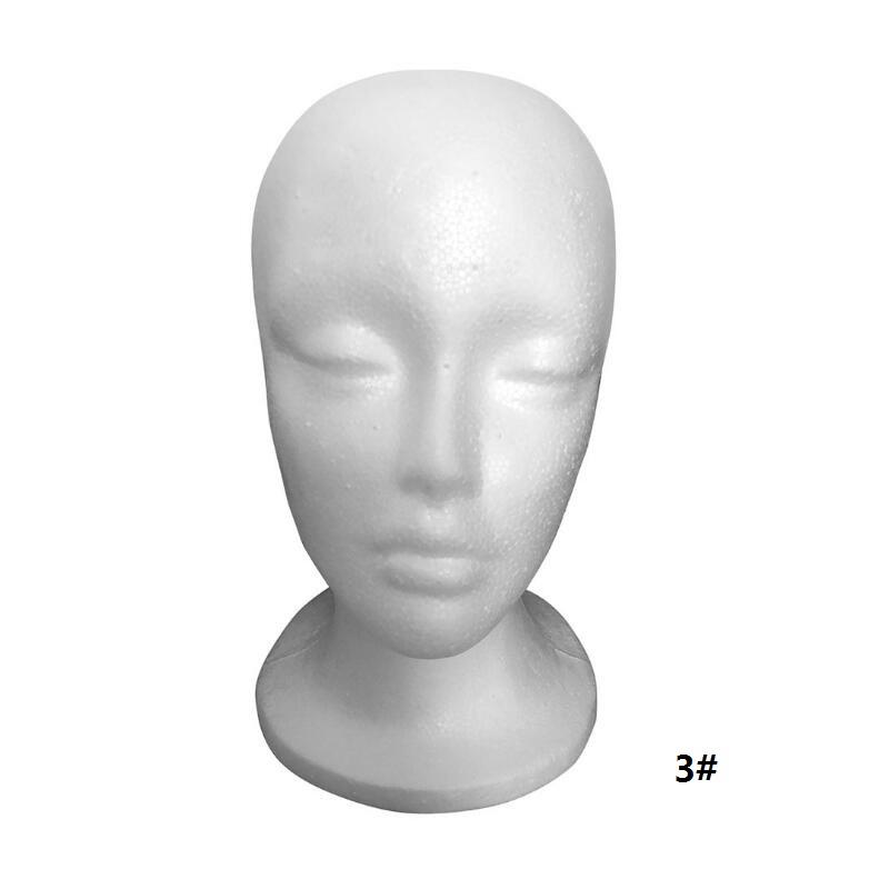 White Foam wig display prop Mannequin Wig Head Display Hat Cap Wig Holder Styrofoam Foam Head wig stand a