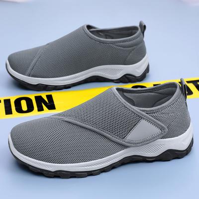 Men's Shoes Spring New Mesh Breathable Casual Shoes Convenient Velcro Elderly Shoes Middle-aged and Elderly Couples Walking Shoes
