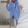JPNTKY Damenmode Lässig Einfarbig Print Langarm Kapuzenpullover & Sweatshirts