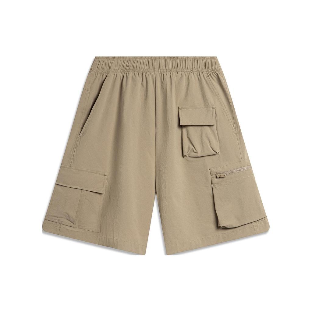 Li Ning Sports Life Collection Sports Shorts Men's Camel Khaki AKSU231-6