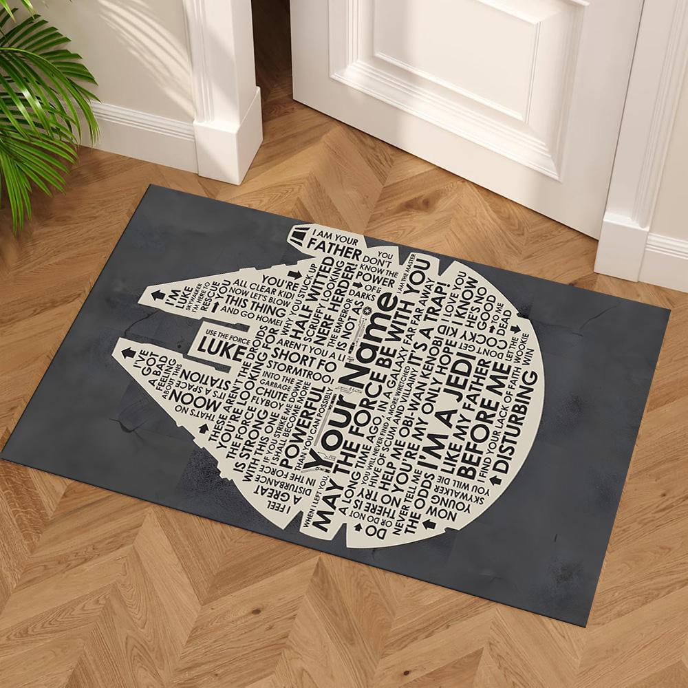 Star Wars Personalized Name Carpet Perfect for Outdoor Foyer Dining Room Decorate room Antislip Carpet Decorate Offices Birthday/Christmas Gift