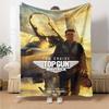 Top Gun Maverick Poster Flannel Blanket Super Soft Warm Cozy Blanket for Sofa Bed Office Travel All‑Season Home Decor Gift