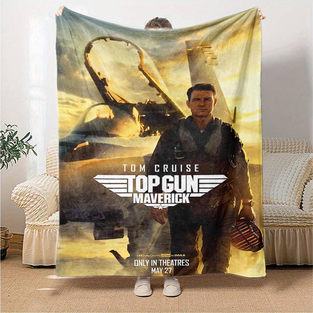 Top Gun Maverick Poster Flannel Blanket Super Soft Warm Cozy Blanket for Sofa Bed Office Travel All‑Season Home Decor Gift