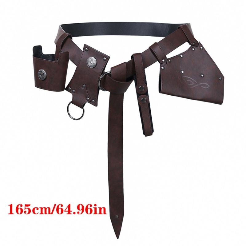 5 Piece Medieval Belt Set Costume Accessory For Role Play Cosplay