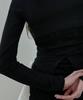 Debiweeo Cutout Slit T-Shirt Devi-T0127-Black