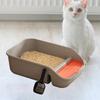 Cats Toilet with Litter Shovel Nonspill High Wall Smoothly Surfaces Litter Box for Kittens Use Easy Cleaning