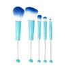 A52E Professional DIY Beaded Makeup Brushes Set Metal Handle Beadable Cosmetic Brush
