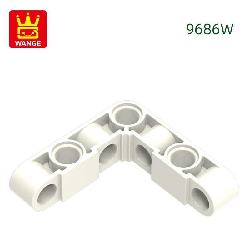 Non-Toxic 58Pcs/Lot 9686W 1X4 Right Angle Steering With 7Holes Block Moc Color Accessories Compatible With Brick Diy Children'S Toy