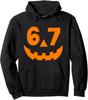 Halloween Six Seven 6 7 Meme Jack O Lantern Pumpkin Unisex Hooded Sweatshirt