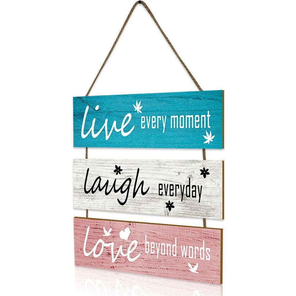 Decortive Wall Hanging Plaque Reusable Wooden Sign Mural Vintage Doorplate Welcome Sign  Home Decor