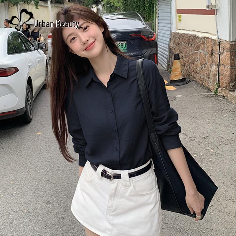 Urban Beauty Women s Linen Blend Lightweight Long-Sleeve Shirt XL