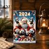 Creative Holiday Ornament Christmas Panda Advent Calendar, 24 Days Countdown Contains Acrylic Party Favors Ornaments, Cute Hanging Decorations
