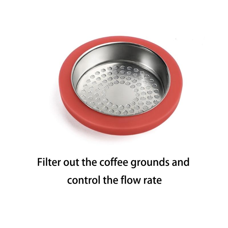 Stainless Steel 58mm E61 Brewing Head Filter Screen With Silicone Seal Rings For Home Baristas Improved Coffee Flavor