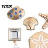 Faux Perlen Schuhanhänger 6 Stück/Set Sommer Strand Anhänger, Goldfarbene Muschel Seestern Strass Meeresmotiv Dekorationen für Clogs Damen Mädchen