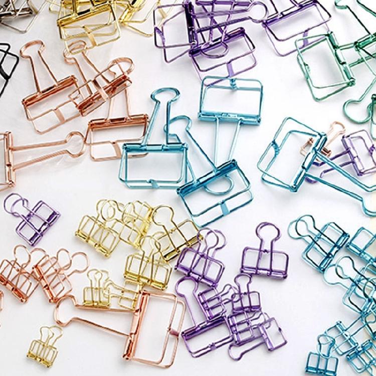 14 Pcs Long Tail Binder Clips Hollow Out Document Clips Metal Wire Clips Stationary Clips for Office