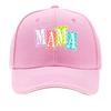 Retro Mama Checker Pop Lettering Sandwich Baseball Cap Sun Cap Outdoor Workouts Hat