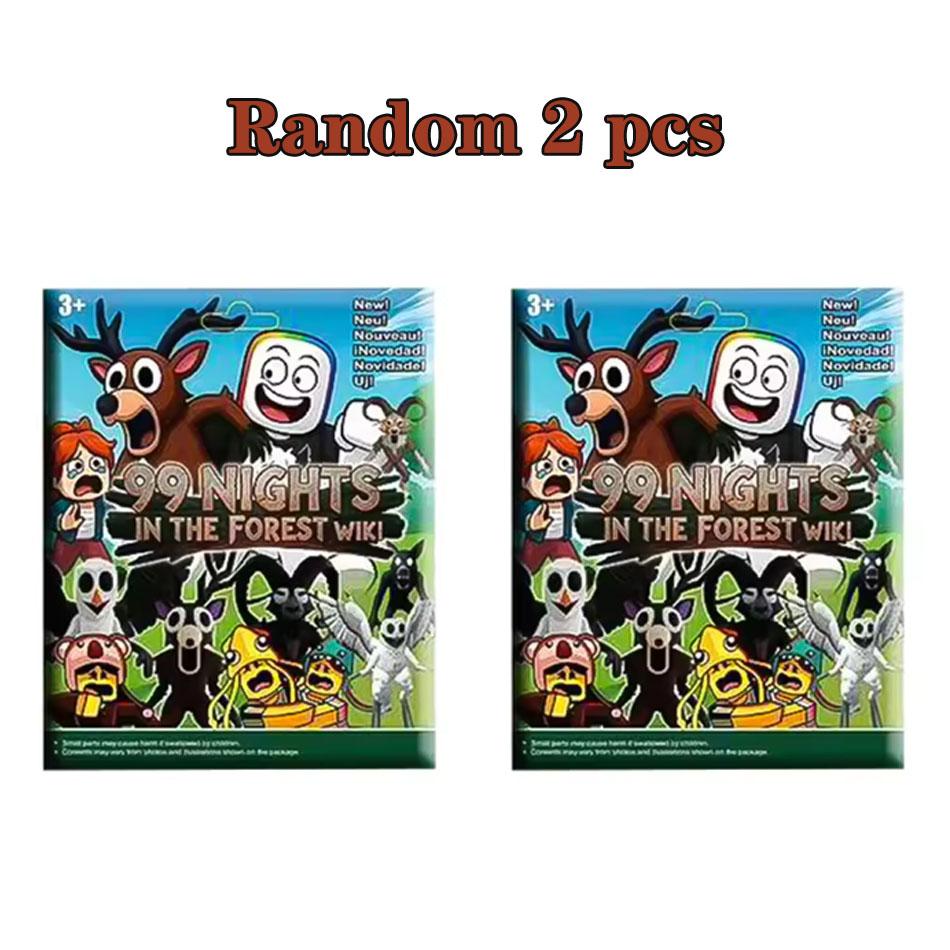 3.5-inch Virtual World Forest Survival 99 Night doll Figurine Model Blind Bag Box Owl Goat Wolf Deer Game Peripheral Toys