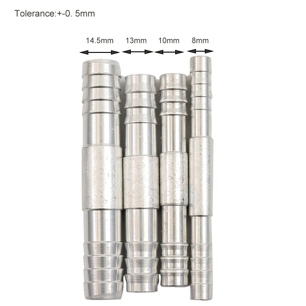 4x Car A/C Hose Barb Straight Splice Push In Fitting Aluminium #6 #8 #10-#12 Straight Splice Barbed Fitting Accessories