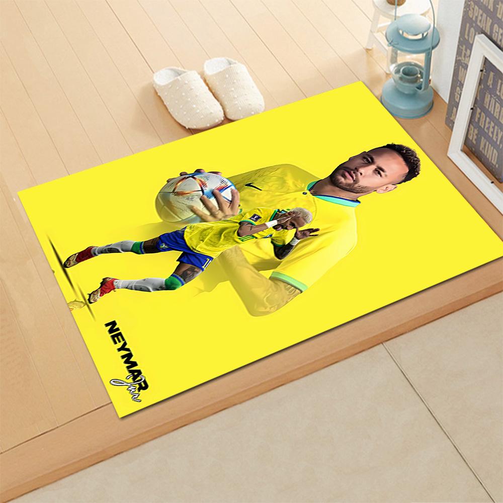 Brazilian Football Star rug for living rooms, bedrooms, home décor, and as gifts.