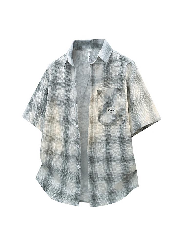 

Summer Letter Printed Shirt Short Sleeved Men s Short Sleeved Shirt Jacket XL зелений