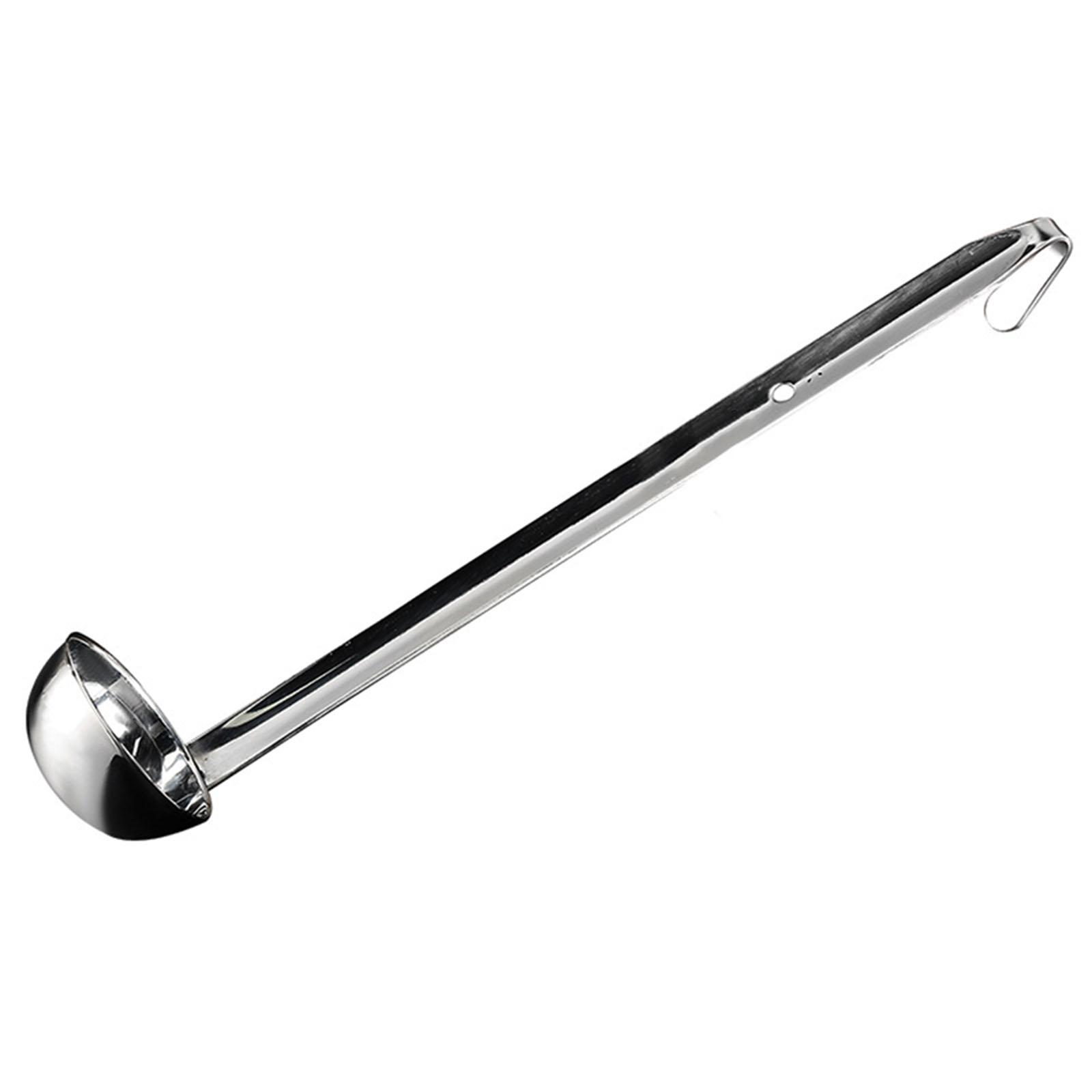 Stainless Steel Ladle Spoon Long Handle Cooking Ladle Suitable for Sauce Soup Gravy and Stew Comfortable Grip