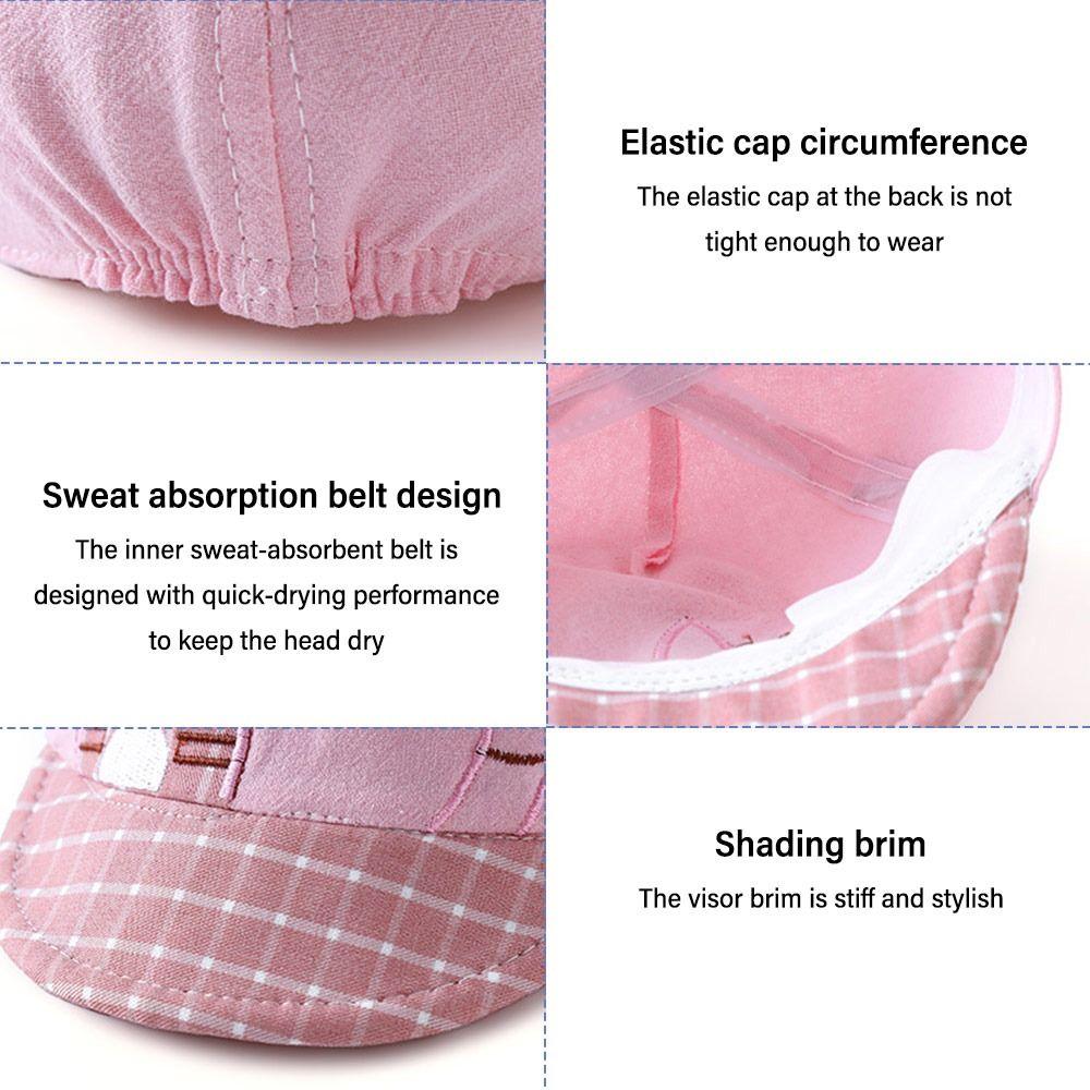 Cartoon Cat Pattern Boys Grils Hats Soft Children Peaked Caps Baby Baseball Cap