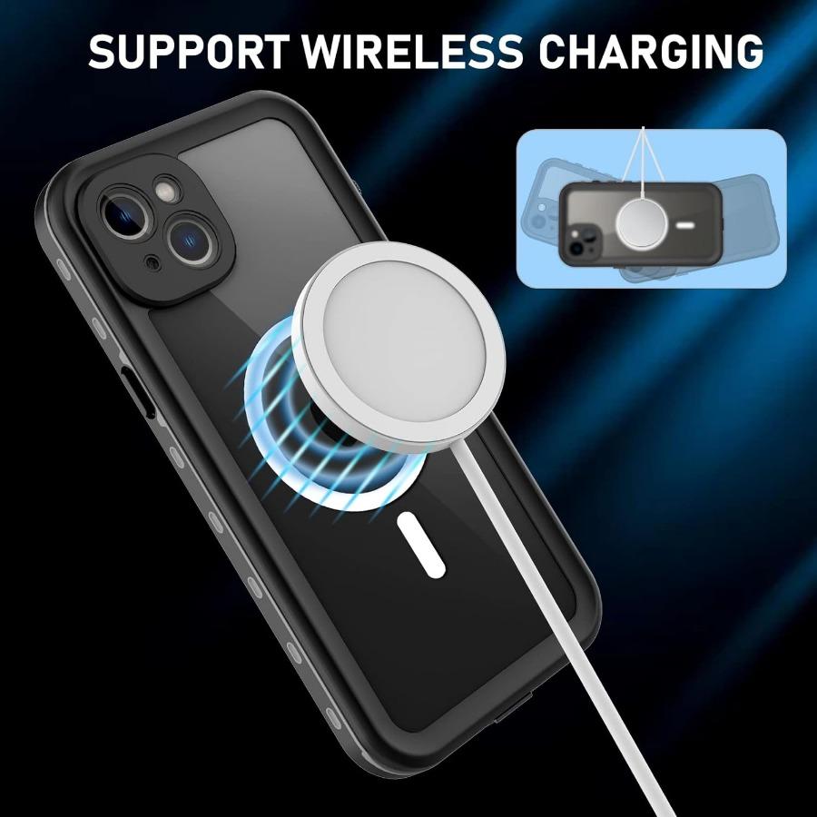 For iPhone Air 17 17e 16e 16 15 14 Plus 13 Pro Max IP68 Waterproof Magnetic Clear Case Diving Swim Full Protection Shockproof