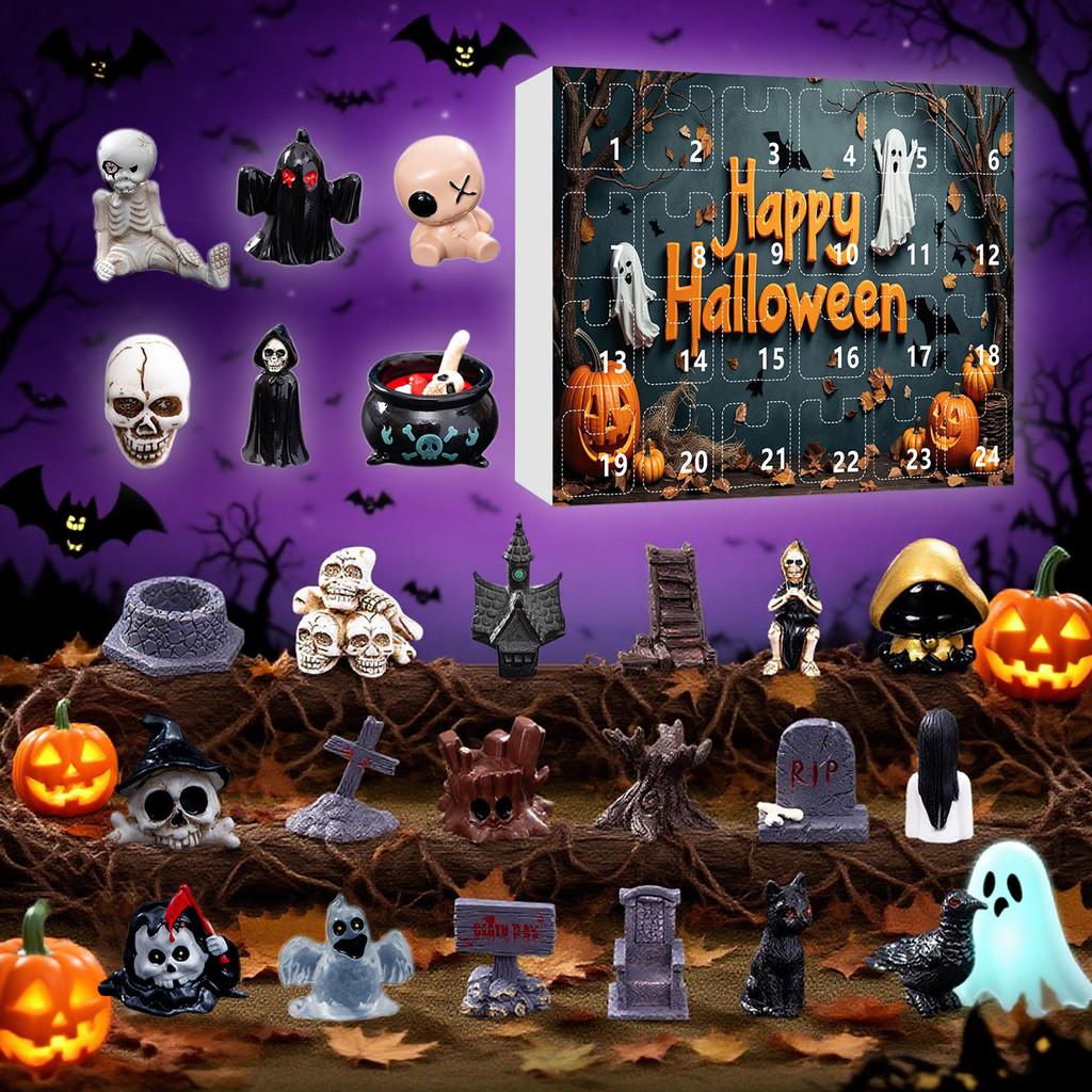 Halloween Geist Skelett Kürbis Harz Schreibtischkalender Countdown Party Dekor Für Zuhause Büro