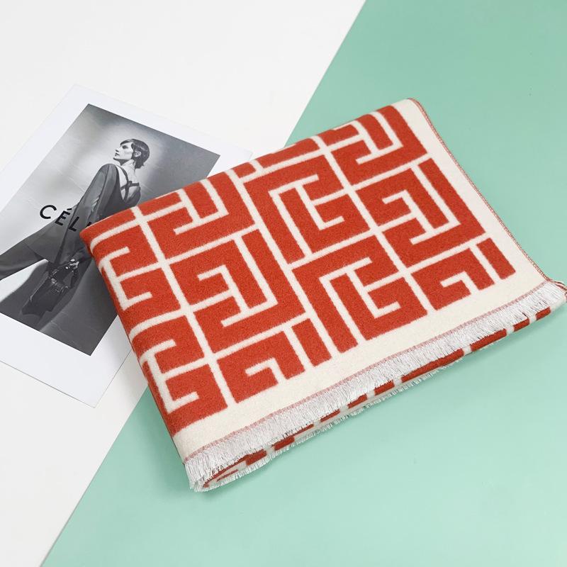 

Autumn and winter new paper pattern jacquard imitation cashmere thick scarf autumn and winter new versatile thickened warm shawl 190