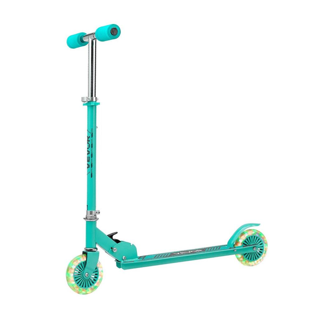 Kick Scooter for Kids Ages 3+, 2-Wheel Toddler Scooter with Light-Up Wheels, Adjustable Height Handlebar, Wide Anti-Slip Deck, Foldable Lightweight