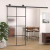 VidaXL Sliding Door and Hardware Kit Frosted Door Sliding Rail Door Stops Anti-jump Block 102.5x205cm 3152143