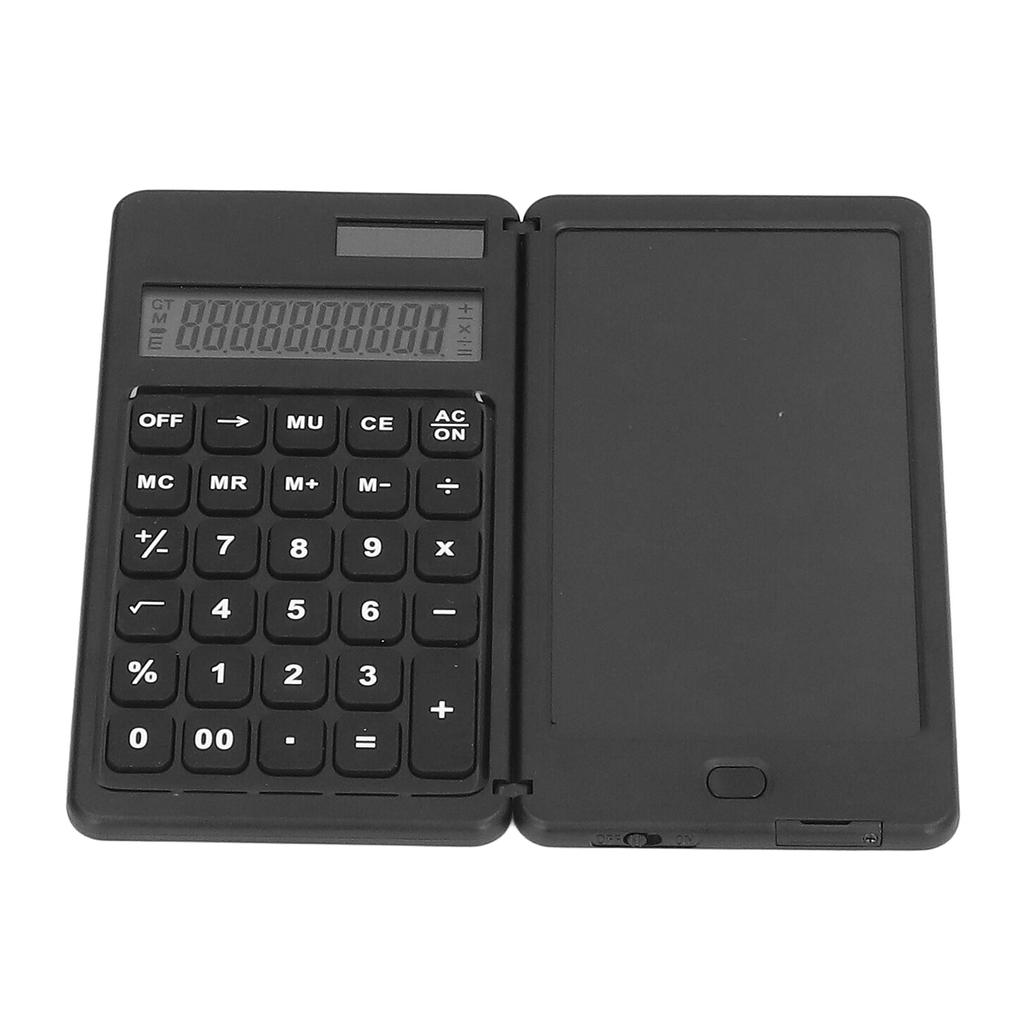 Solar Calculator with LCD Writing Tablet Portable Foldable Desktop Calculator for Office Study Room
