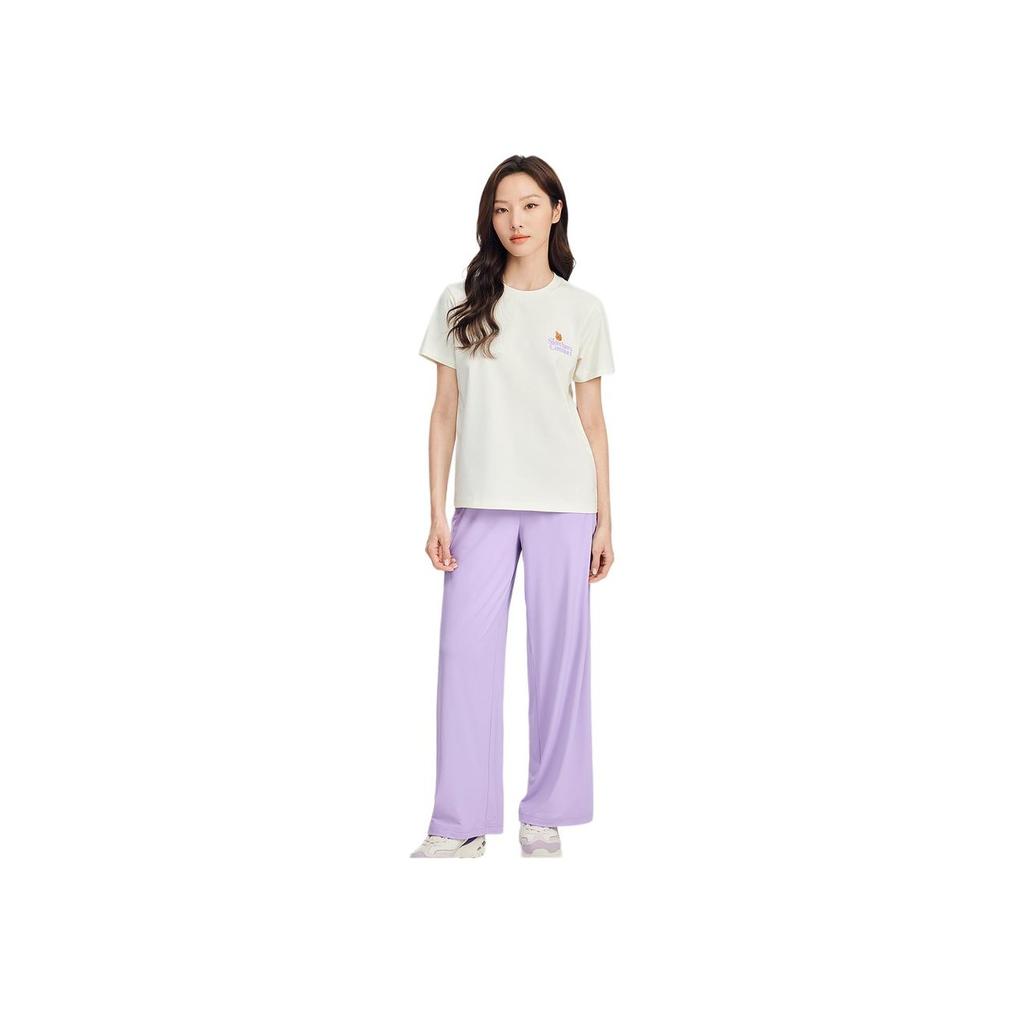 Skechers Loose Soft Comfortable Sports Wide Leg Casual Pants Women bottoms Lavender L225W130-00KC