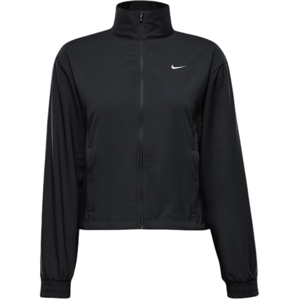 Nike Solid Color Long Sleeve Jacket With Zipper Pockets And Elastic Cuffs Women Jackets Black HQ3368-010